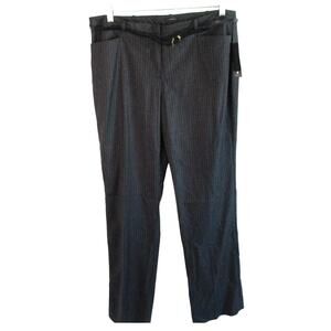 Worthington Women's Modern Fit Dark Gray Mid Rise Straight Leg Pants NWT Size 14